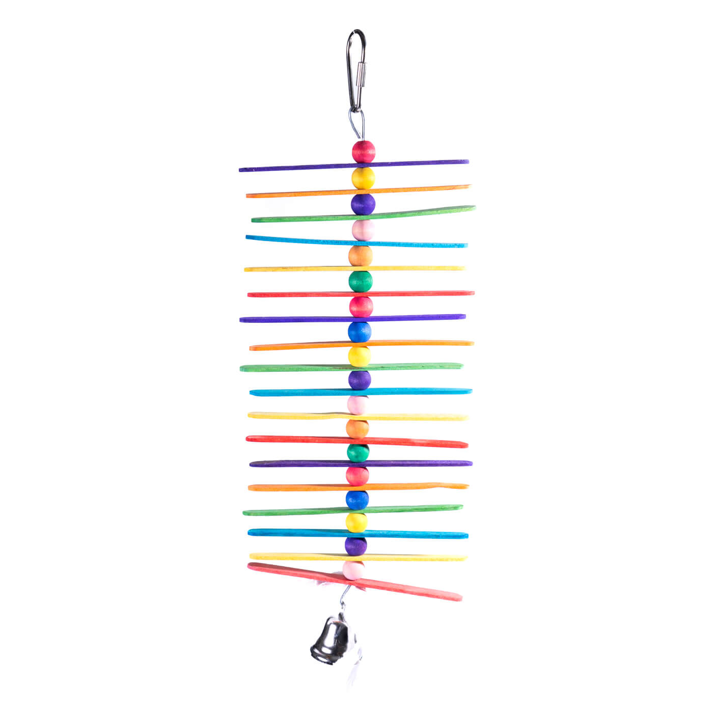 Popsicle Sticks Budgie, Parakeet & Parrot Toy with Bell