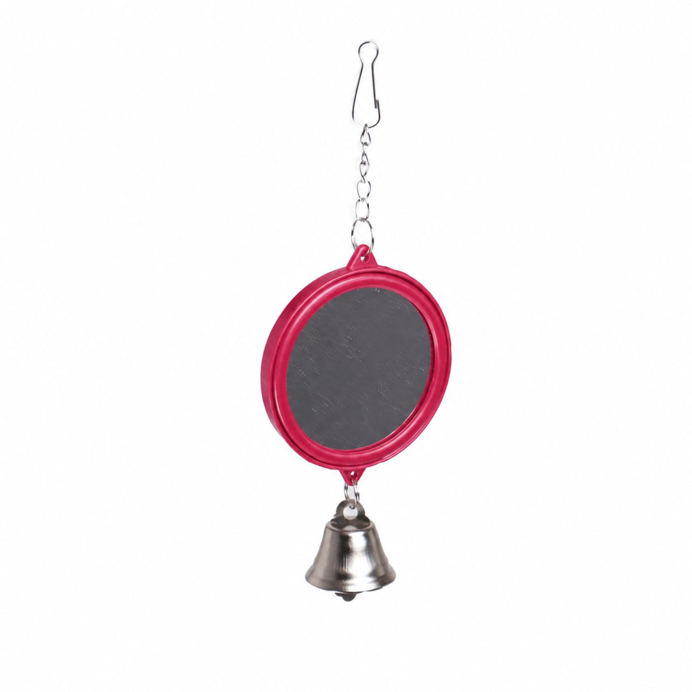 Round Mirror Parrot Toy for Budgies, Cockatiels and Lovebirds.