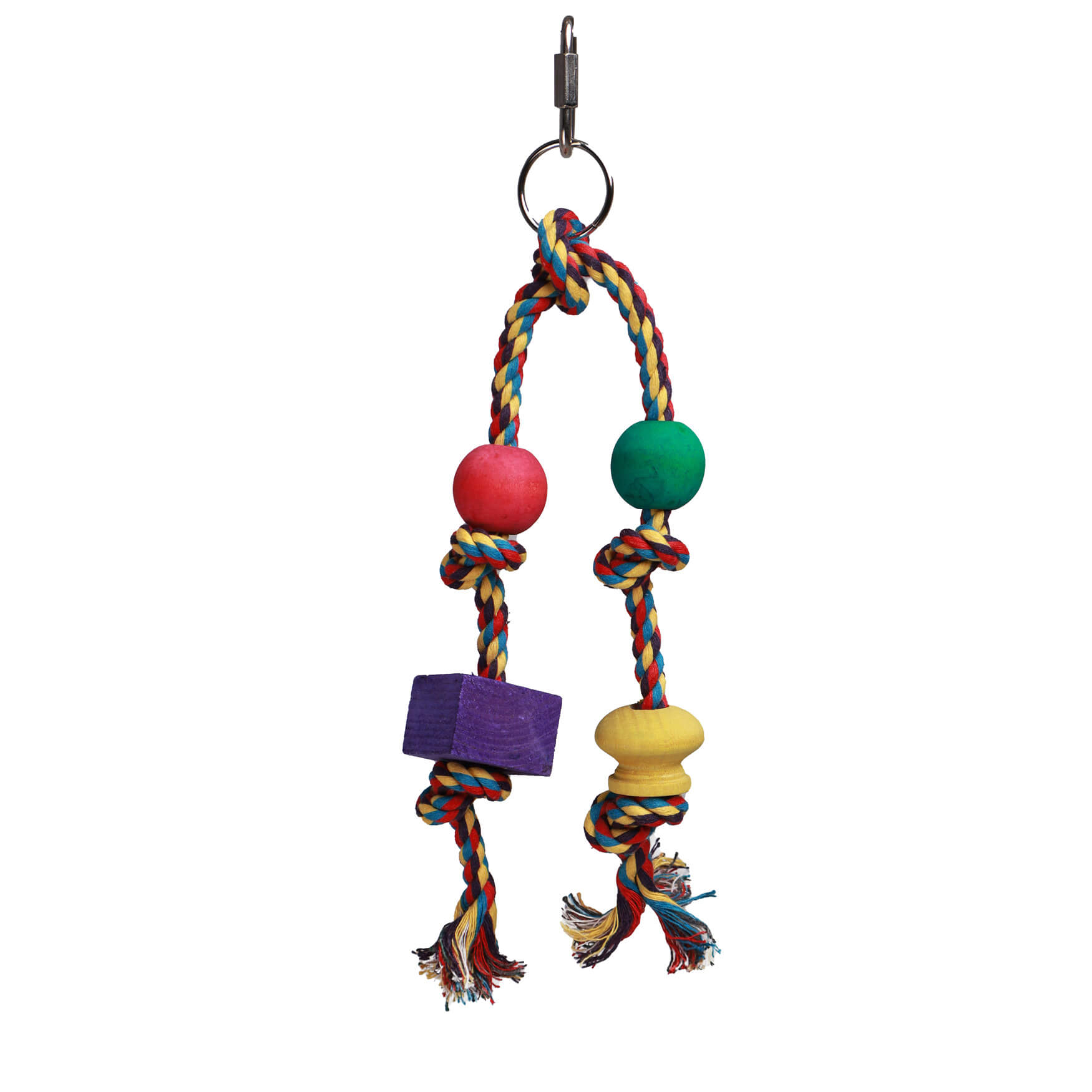 Twin Hanger Natural Wood & Rope Bird Toy