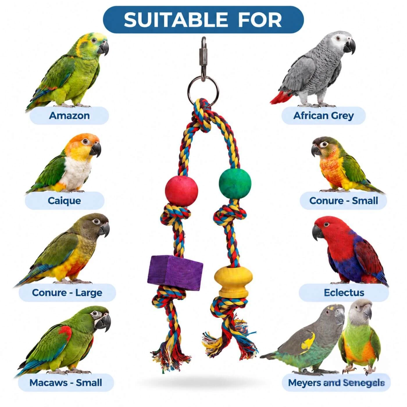 Twin Hanger Parrot Chewing & Shredding Toy