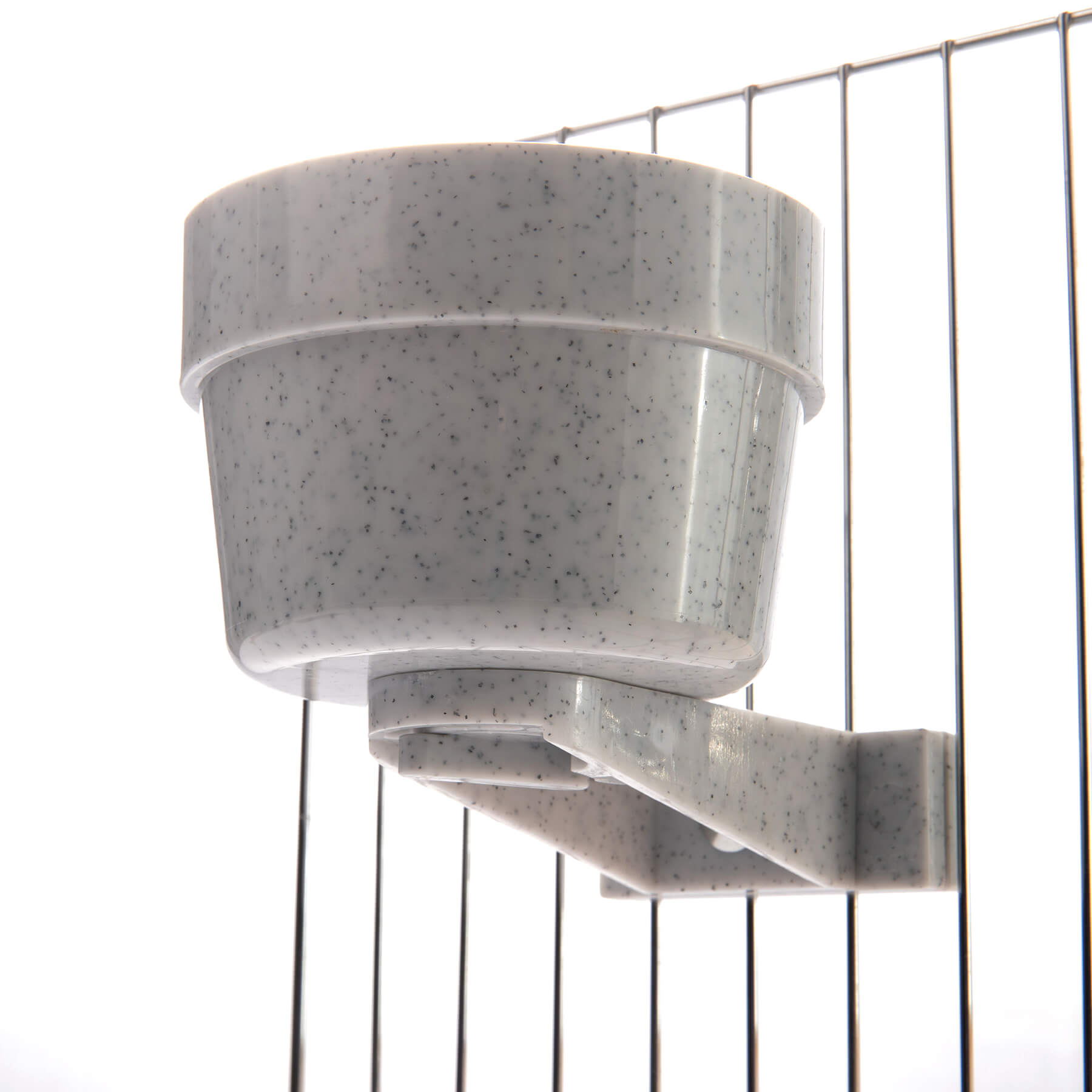 Grey Quick Locking Parrot Food or Water Bowl - Small