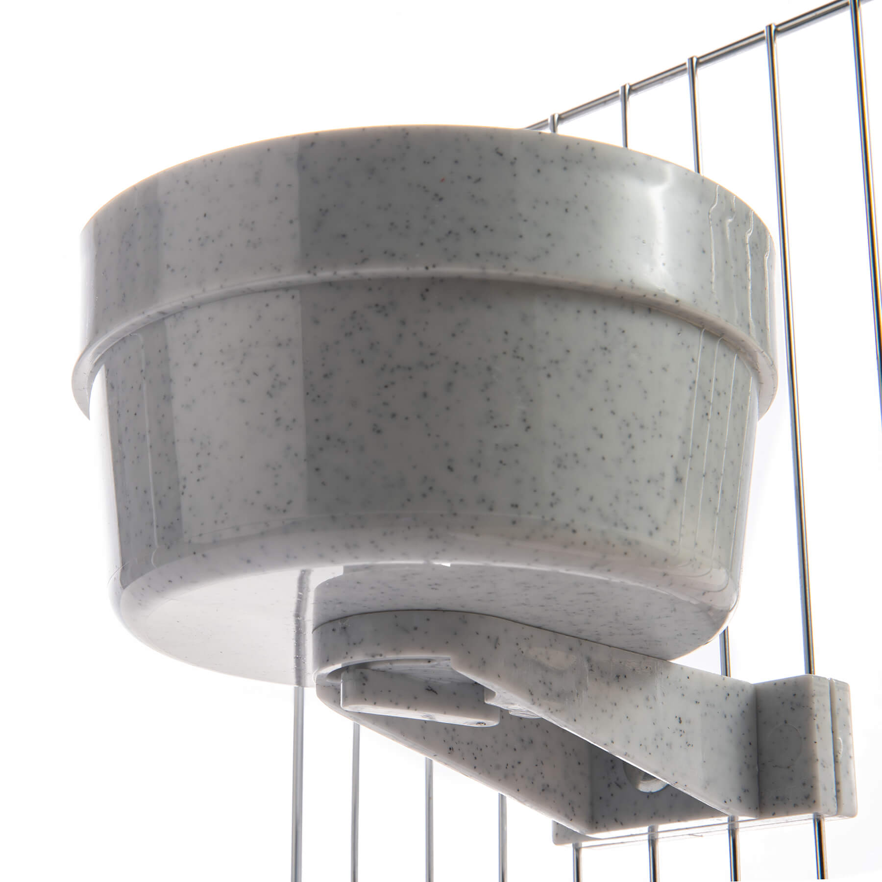 Grey Quick Locking Parrot Food or Water Bowl - Large