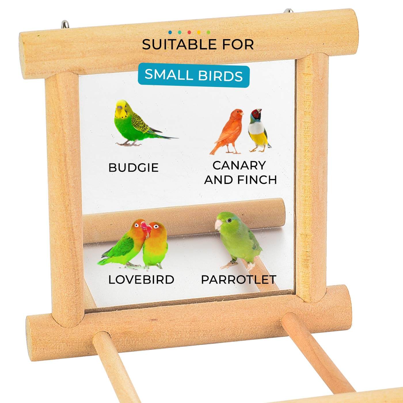 Bird Suitability of Bird Cage Mirror with Perch