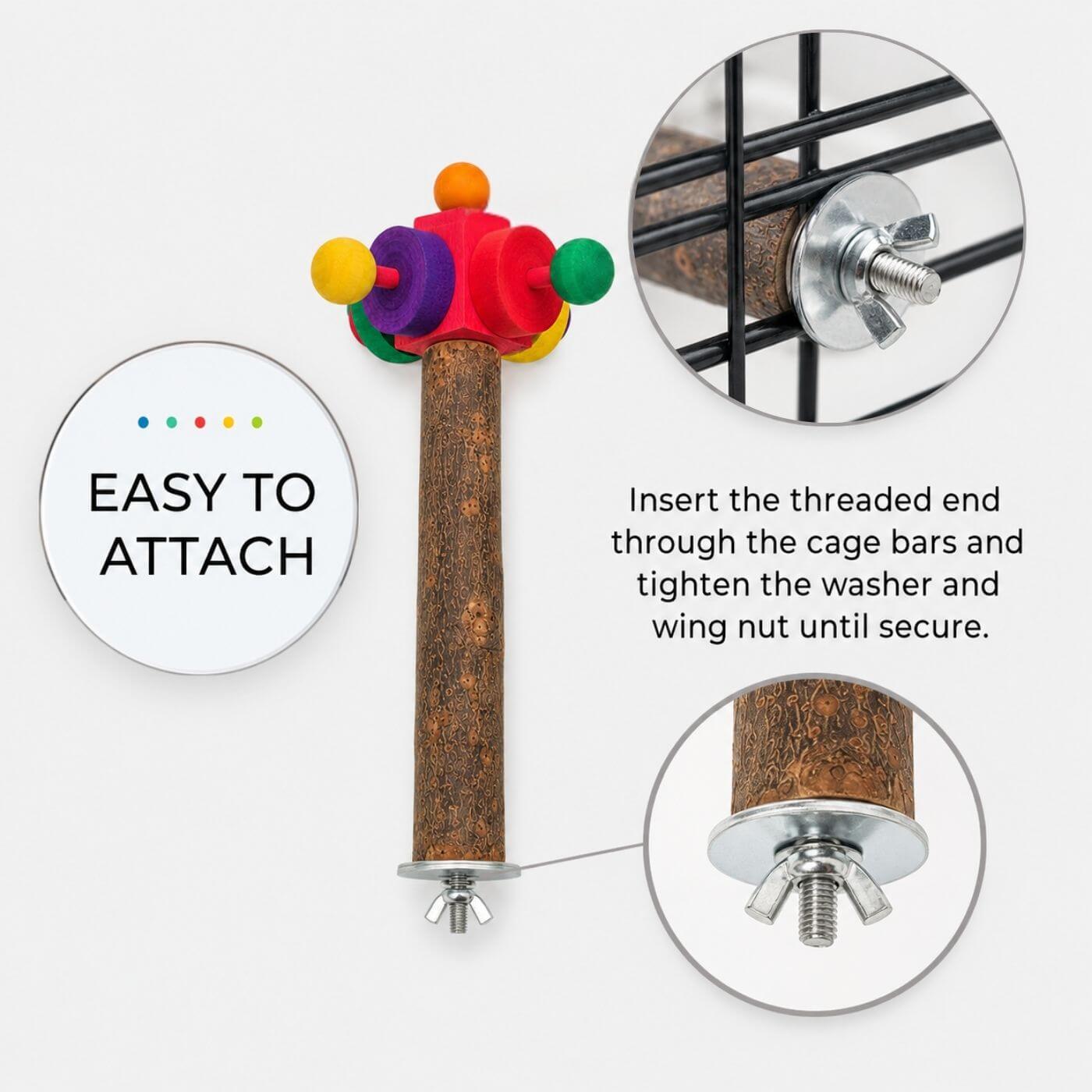 Engaging Wooden Twister Bird Toy
