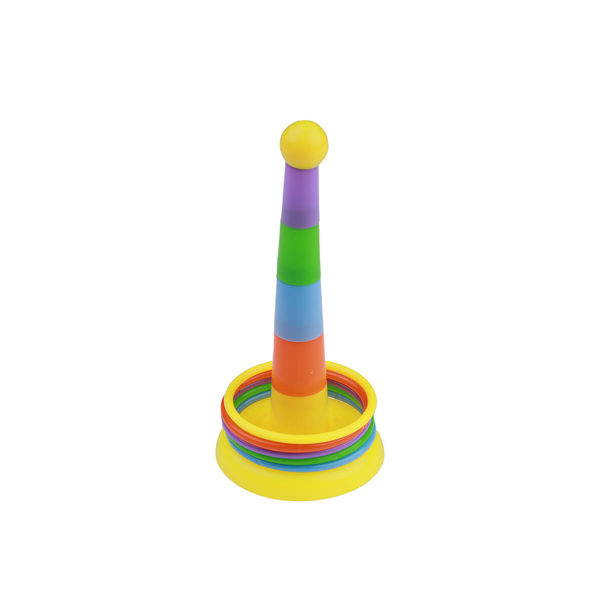 Rainbow Hula Hoops Rings Parrot Toy - Tall