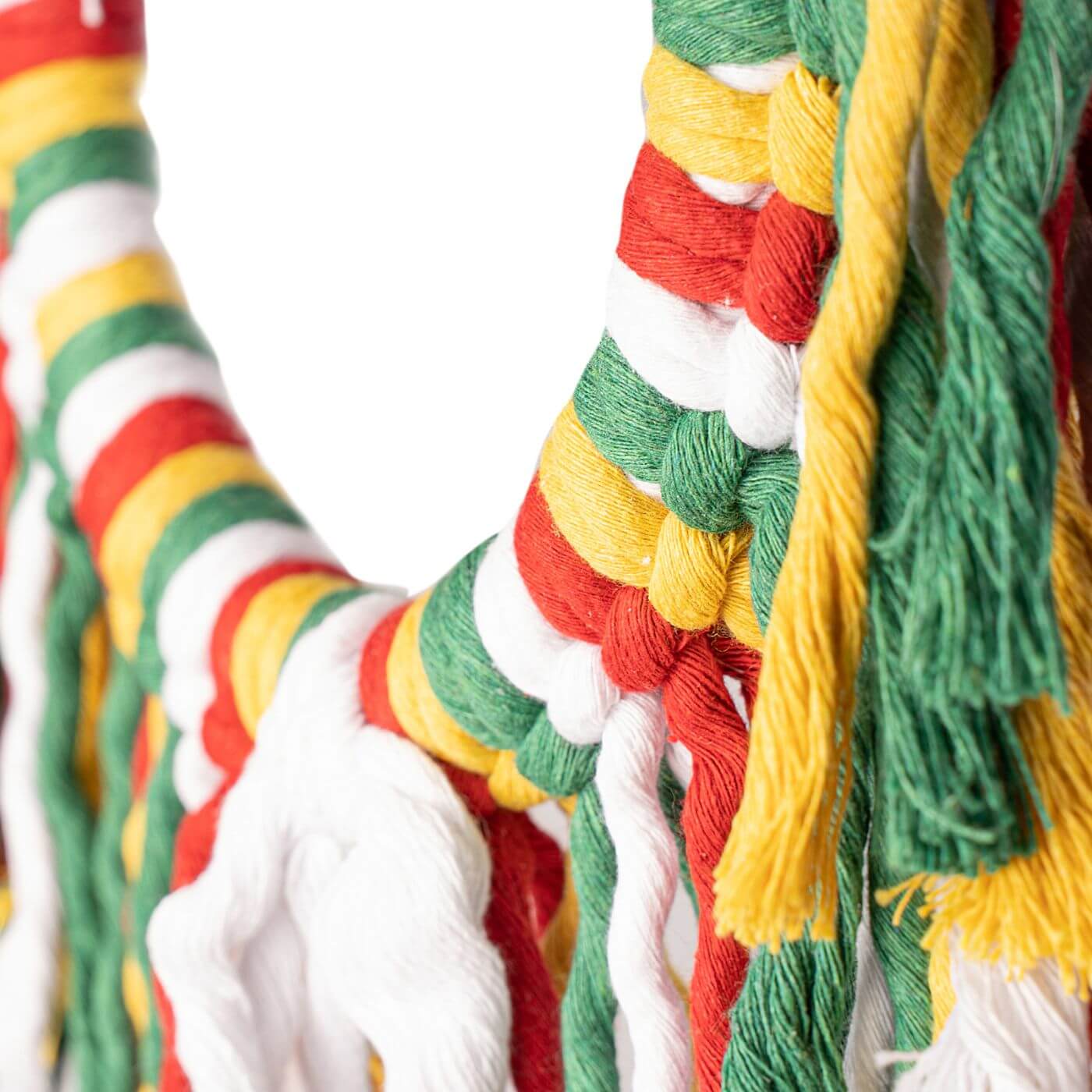 Rainbow Cotton Preening Swinging Parrot Toy