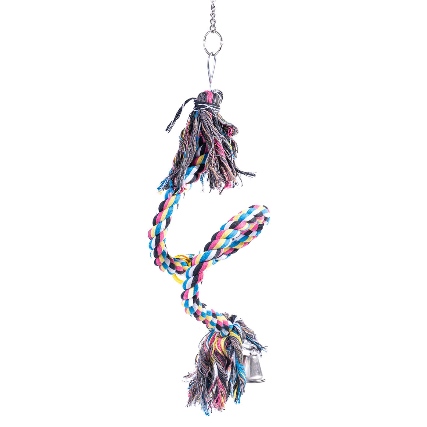 Boing - Boing - Cotton Spiral Parrot Toy & Perch - Small