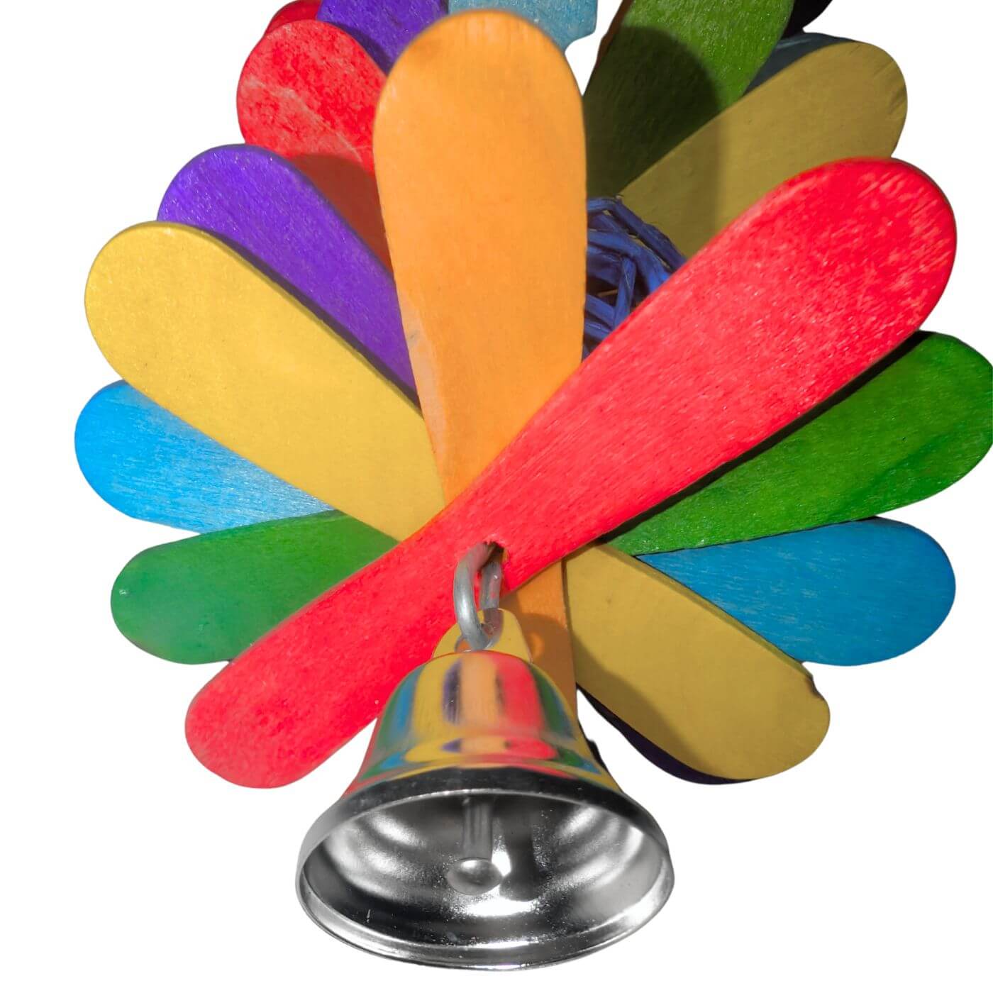 Hanging Vine Balls Natural Chew Parrot Toy with Bell Close Up