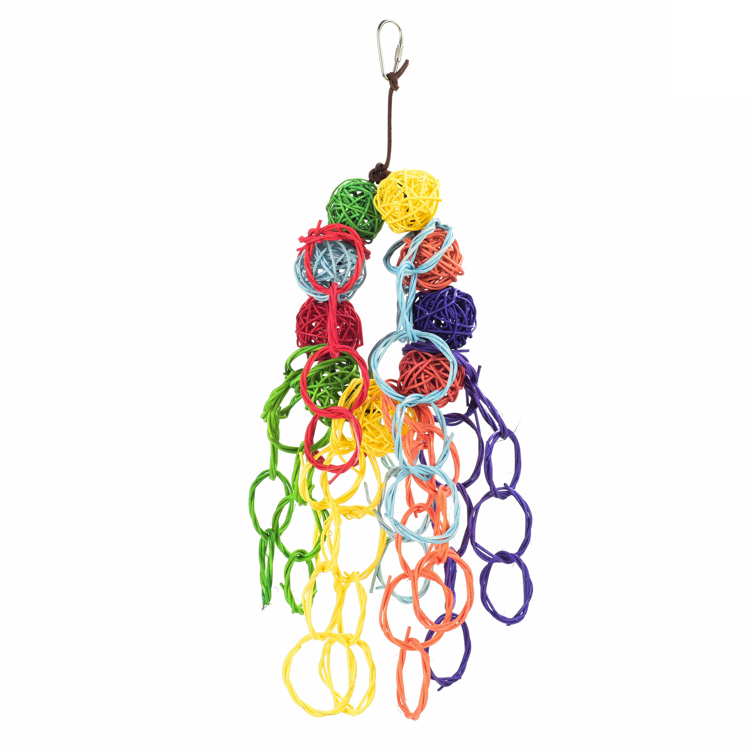 Vine Ball & Willow Rings Colourful Chew Parrot Toy