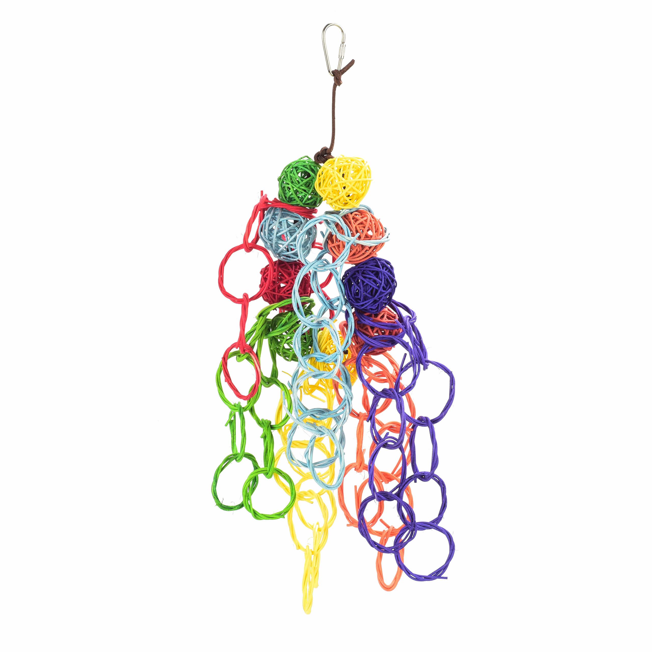 Vine Ball & Willow Rings Colourful Chew Parrot Toy