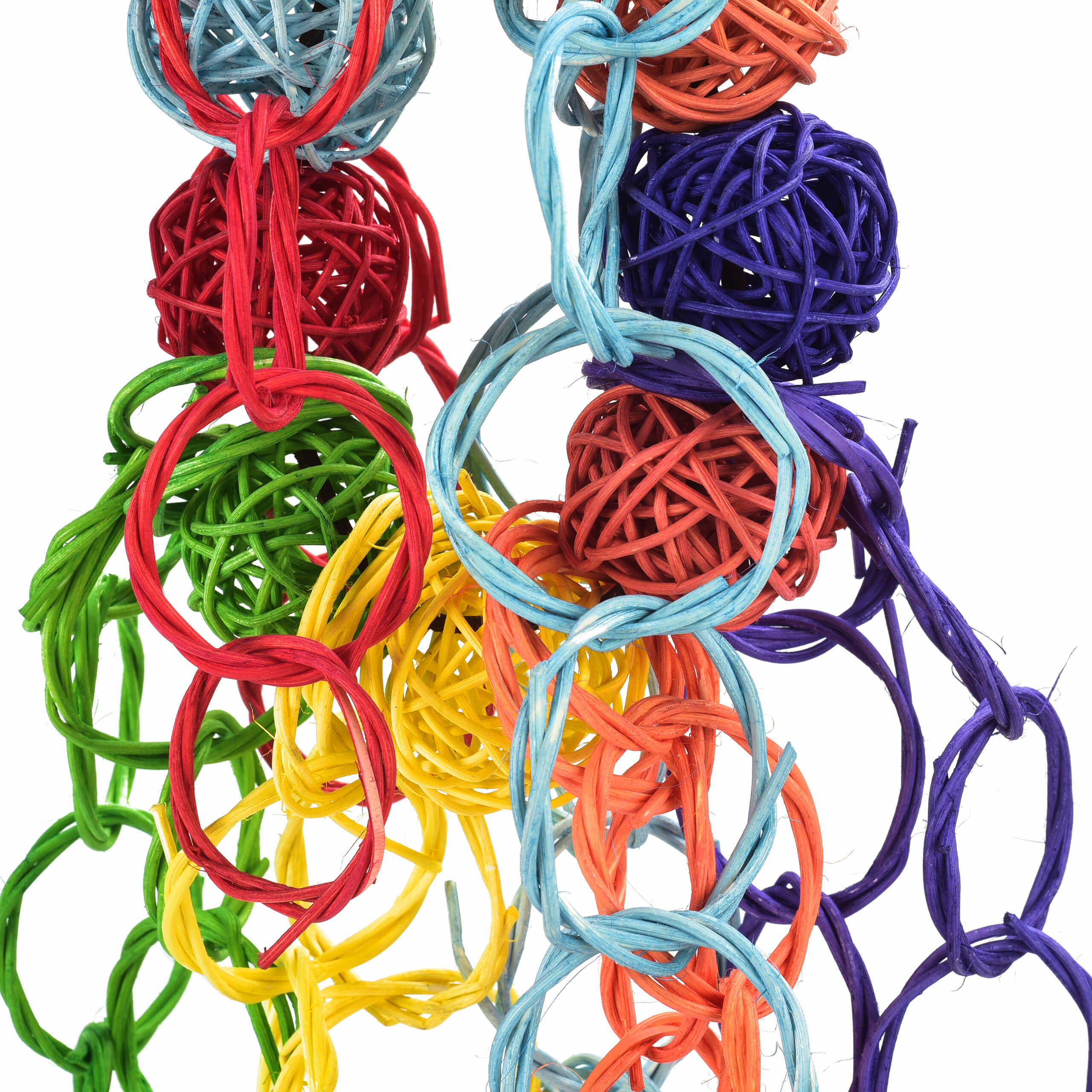 Vine Ball & Willow Rings Colourful Chew Parrot Toy