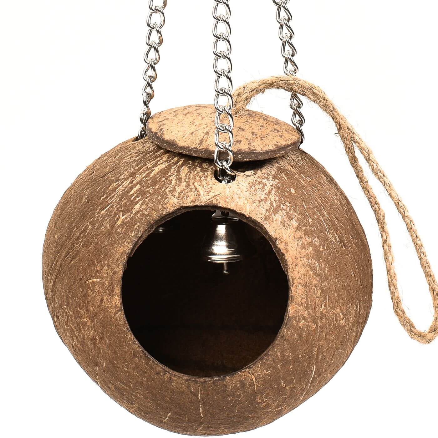 Coconut Fun Ball Foraging Wood Natural Parrot Toy