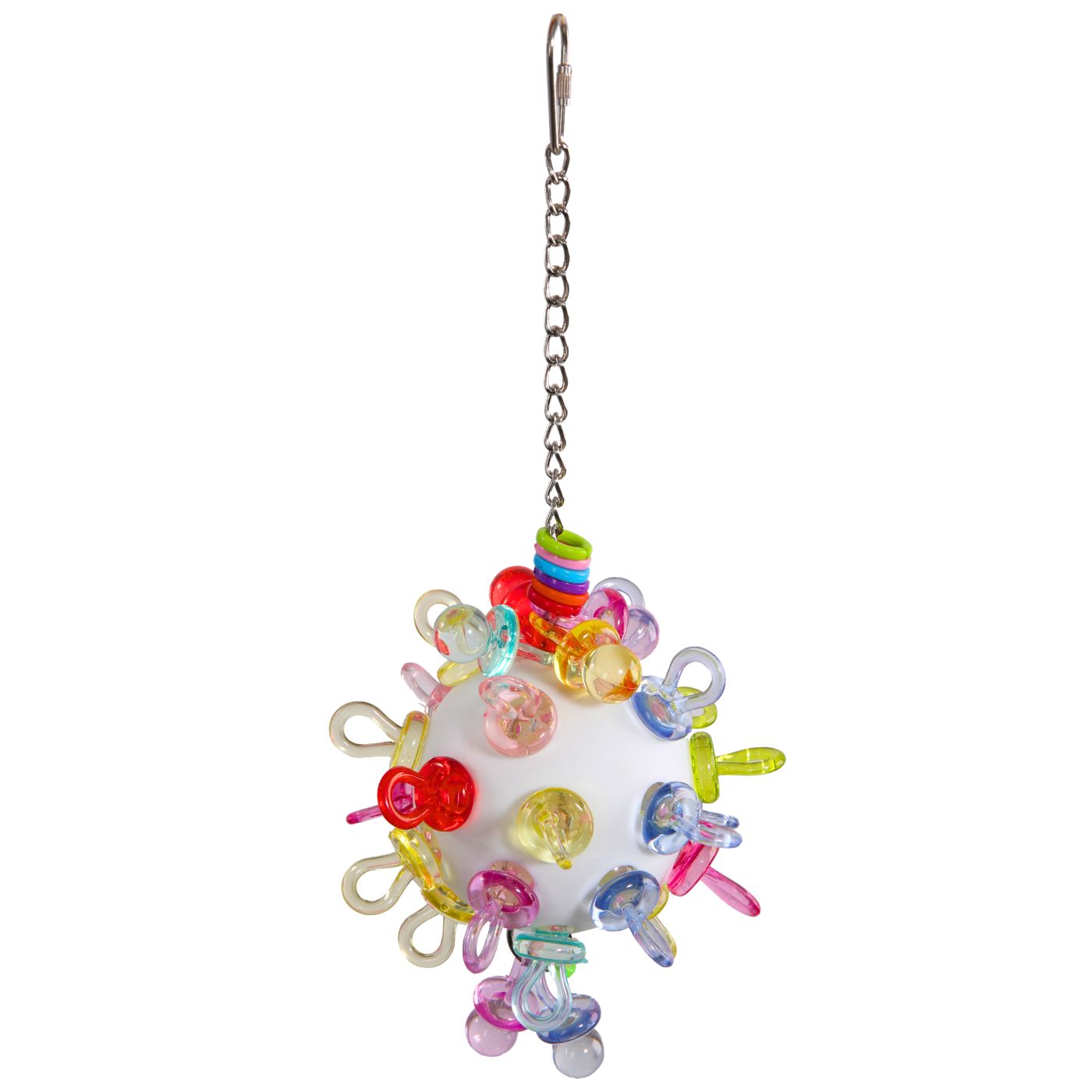 Super Binkies Hanging Wiffle Ball Parrot Toy – Large