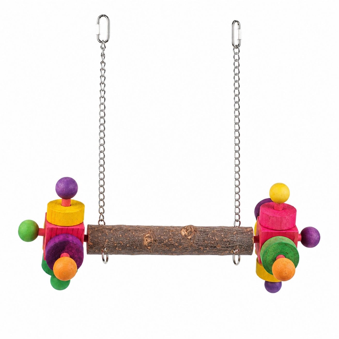 Double Wooden Twirler Activity Swing Parrot Perch