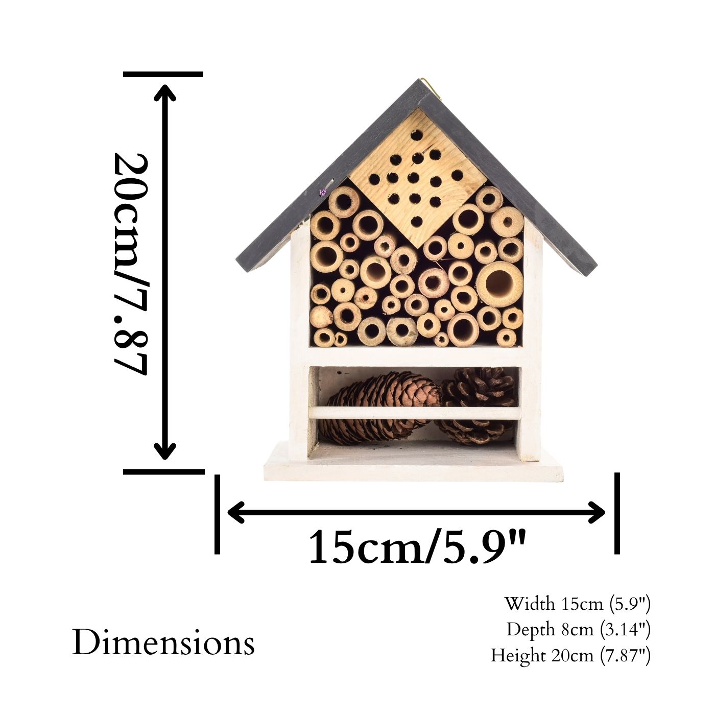 Natural Wooden Insect Habitat Box