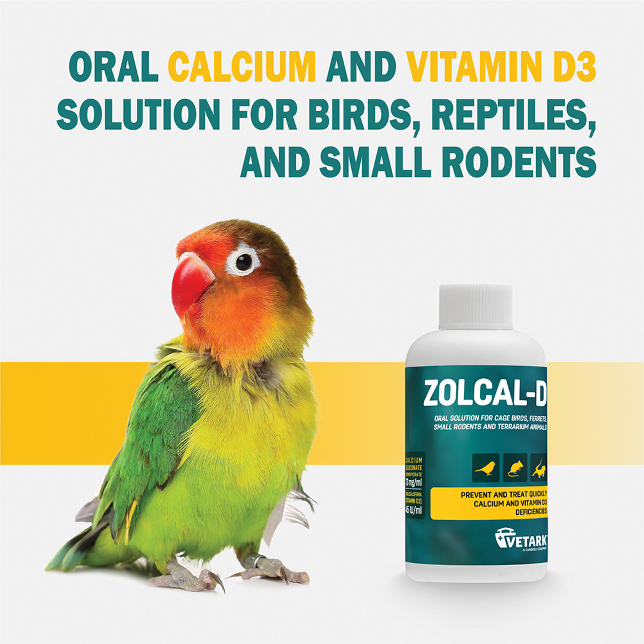 Zolcal D Liquid Calcium with Added Vitamins Supplement for Birds