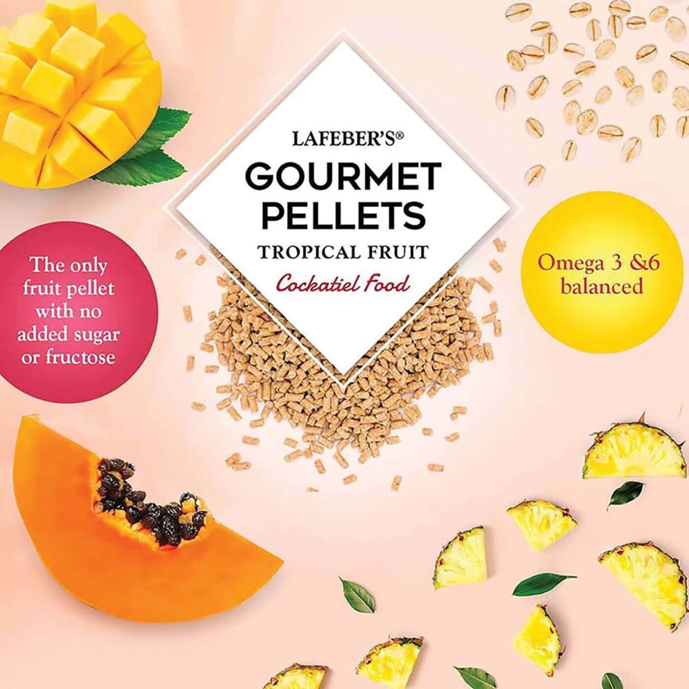 Lafeber Gourmet Pellets for Cockatiels - Tropical Fruit