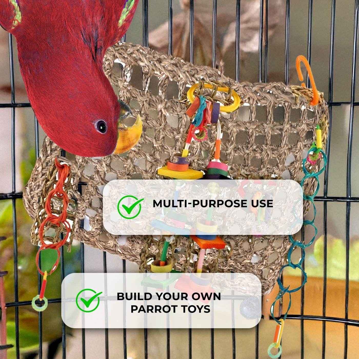 Seagrass Mat Parrot Toy Making Part for Parrots