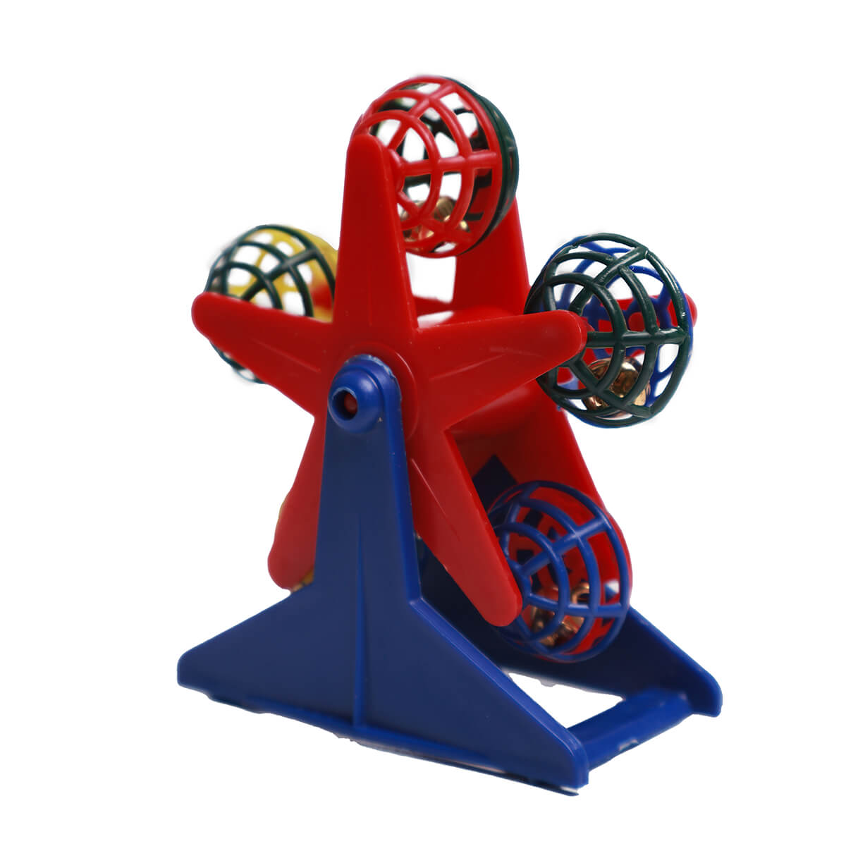 Fun Fair Carousel Rotating Parrot Toy for Bird Cages