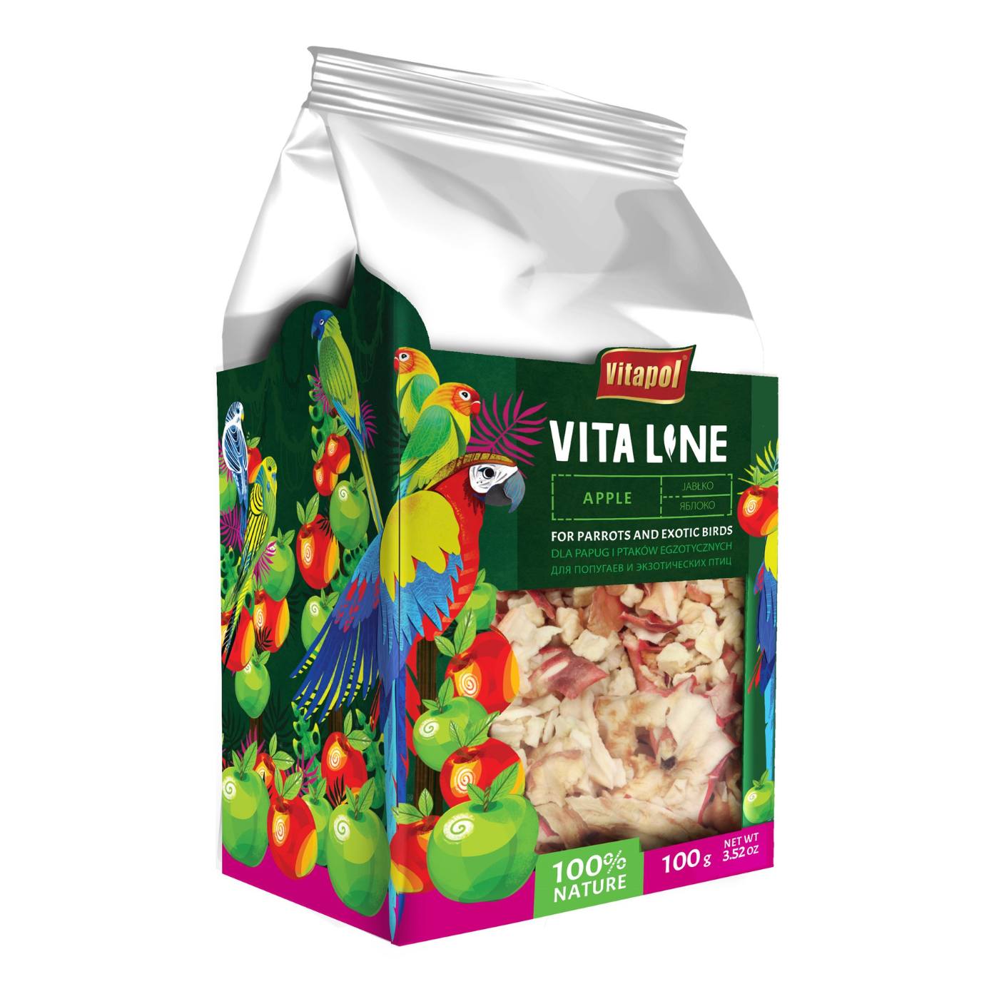 Vitapol Vita Line Apple Healthy Parrot Treat - 100g