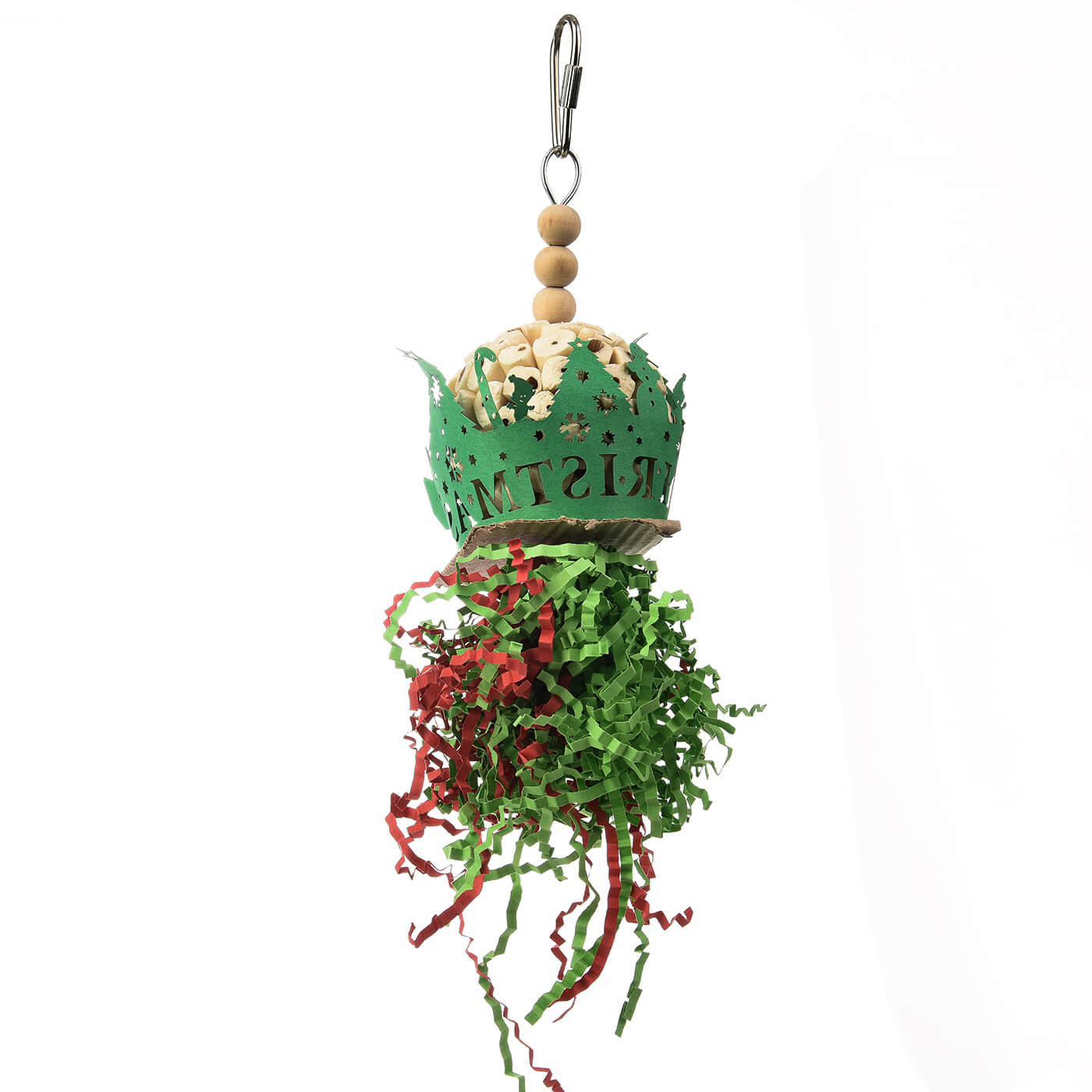 Christmas Crown Paper Preener Natural Parrot Toy