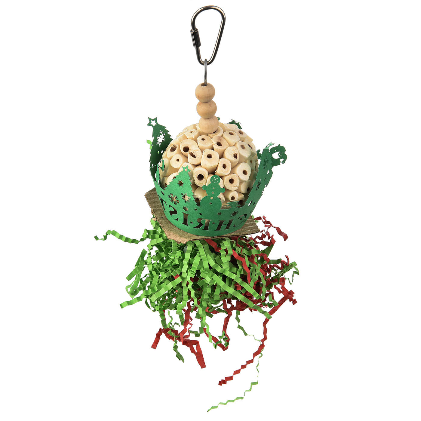 Christmas Crown Paper Preener Natural Parrot Toy for Pet Birds