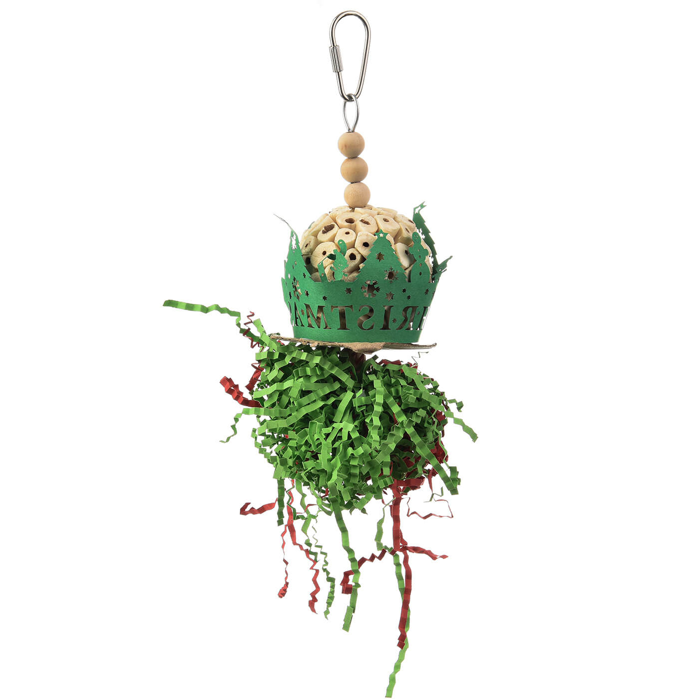 Christmas Crown Paper Preener Natural Parrot Toy for Bird Cages