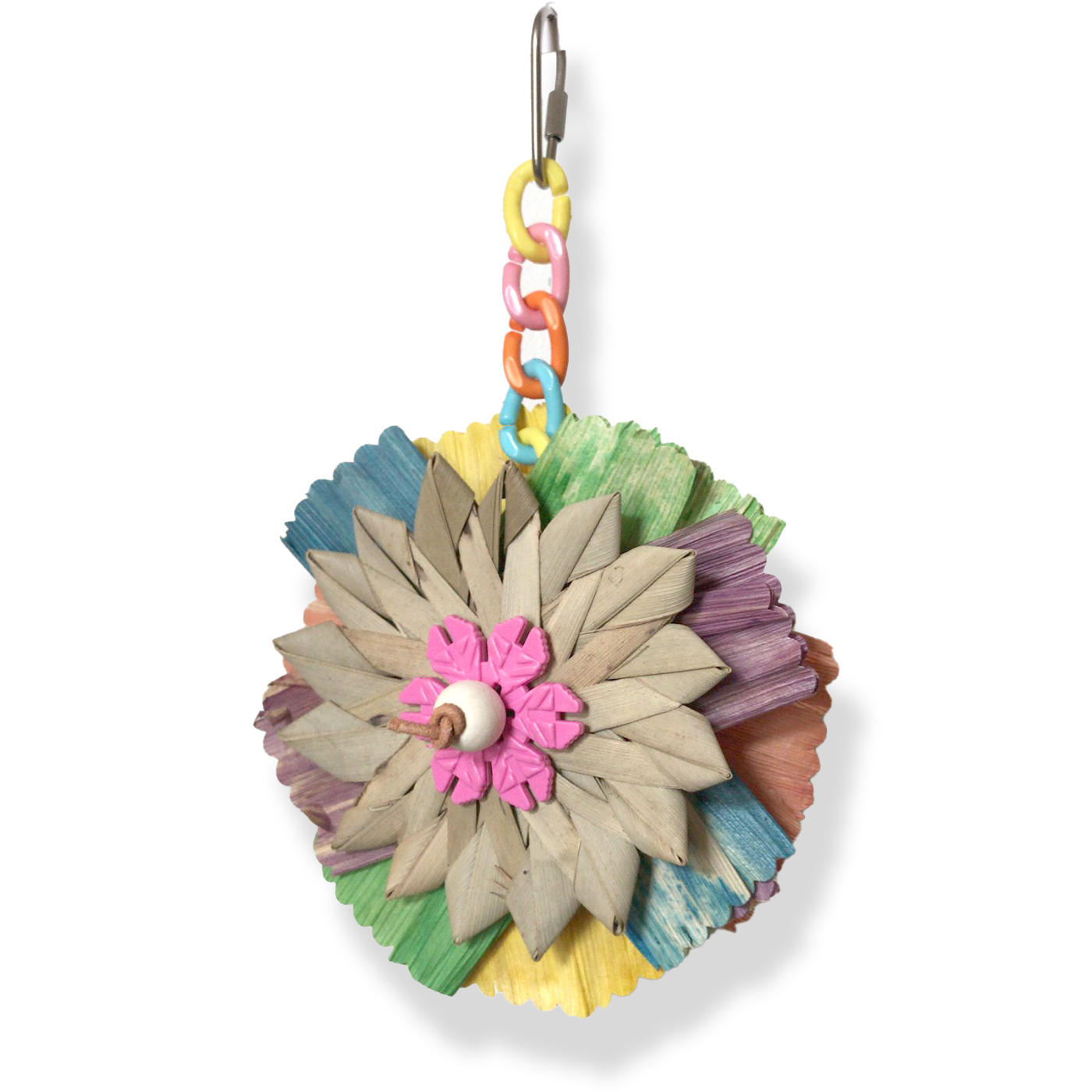 Christmas Snowflake Corn Leaf Natural Parrot Toy for Bird Cages