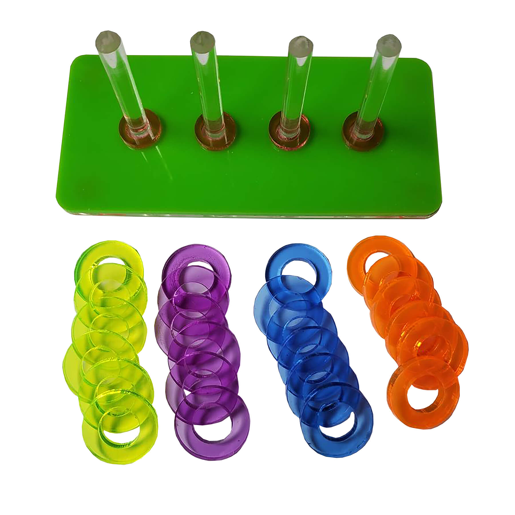 Teaching Colours Ring Stacker Puzzle Parrot Toy
