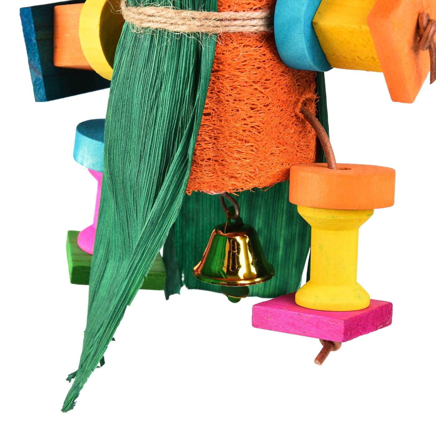 Parrot's Colourful Chew Buddy Natural Parrot Toy for Bird Cages