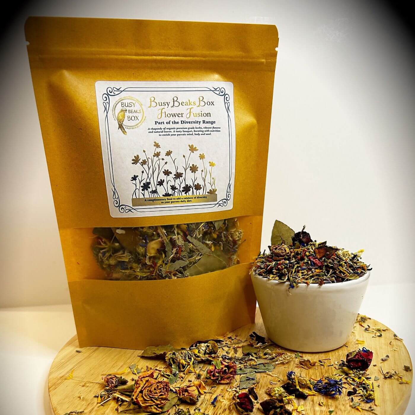 Flower Fusion Natural Parrot Food Meal Topper