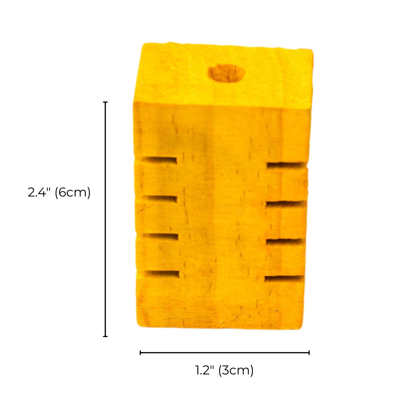 Foot Parrot Toy - Chunky Groovy Blocks Dimensions