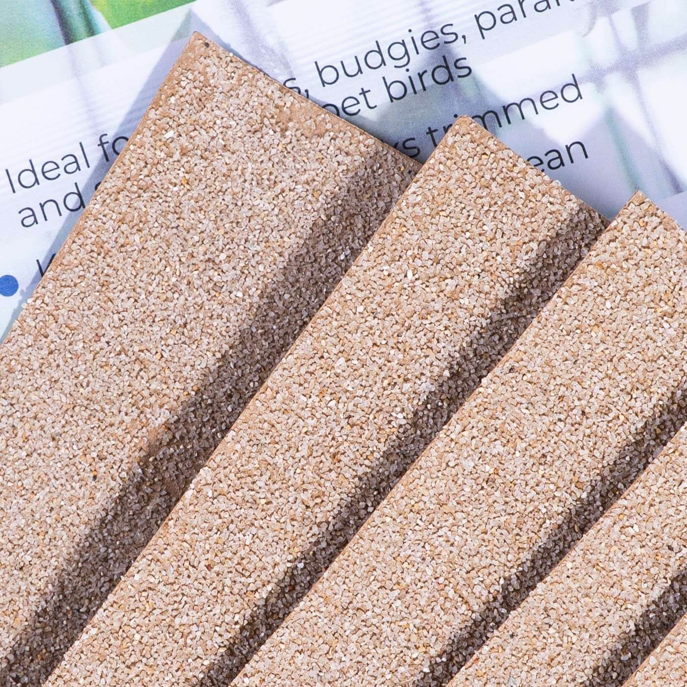 Pack of 5 Sanded Sheets for Bird Cages