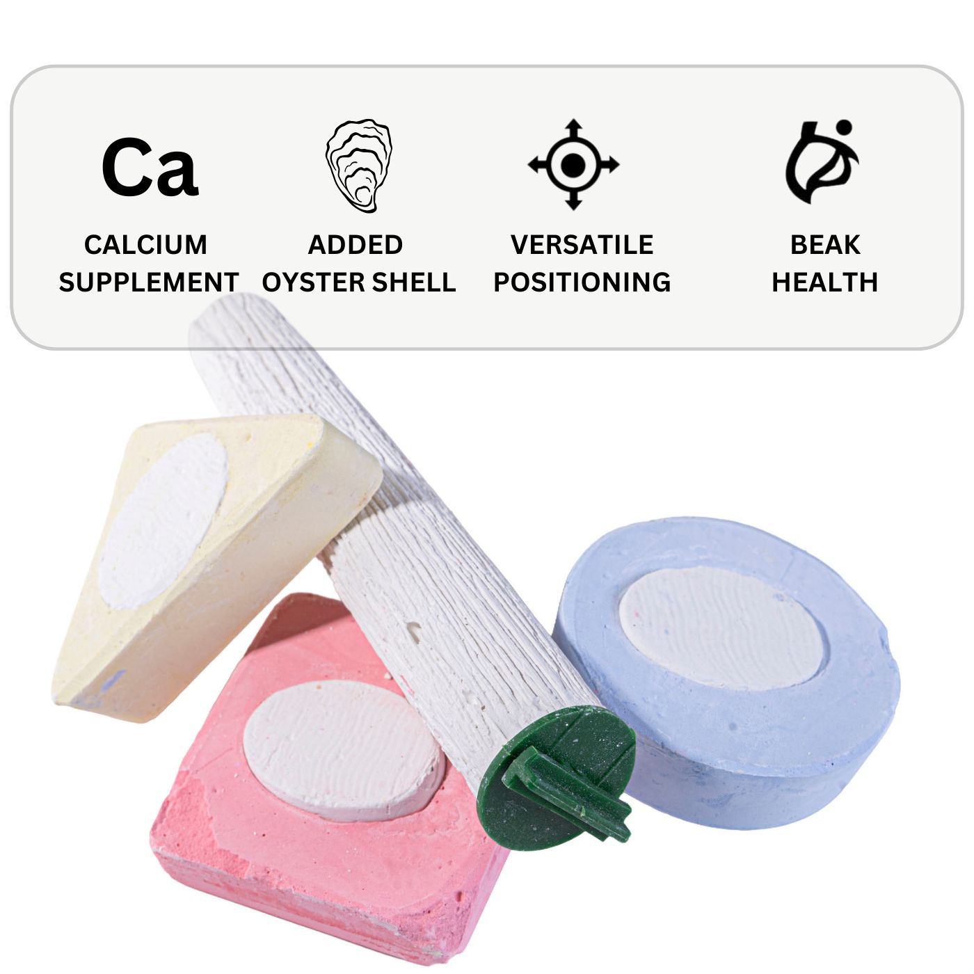 Mineral Pack of Edible Calcium Blocks for Parrots