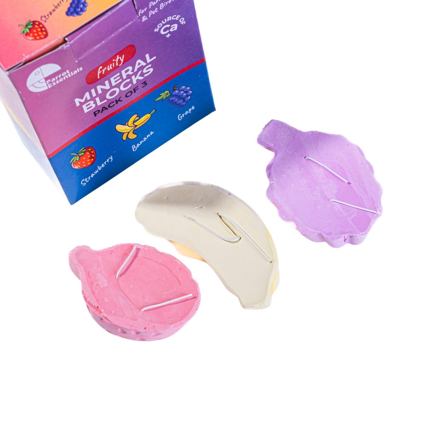 Fruity Mineral Blocks for Parrots & Pet Birds - FLavour Variety