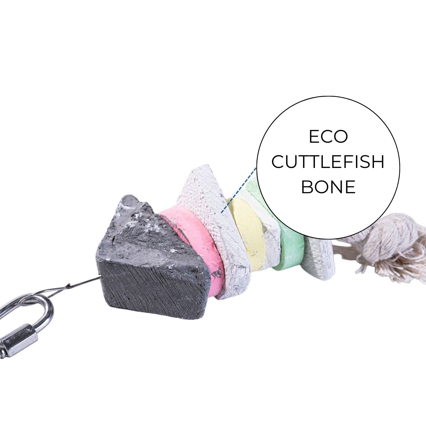 Mixed Cuttlebone Kabob Beak Trimming Parrot Toy with Cuttlefishbone Powder