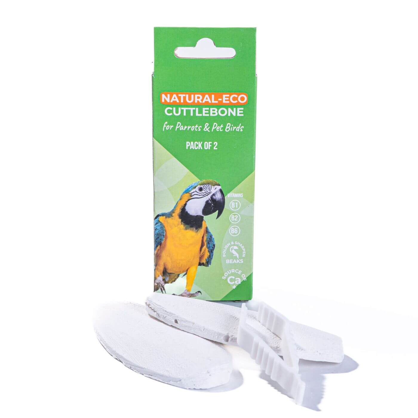 Eco Cuttlebone For Parrots & Birds - Pack of 2