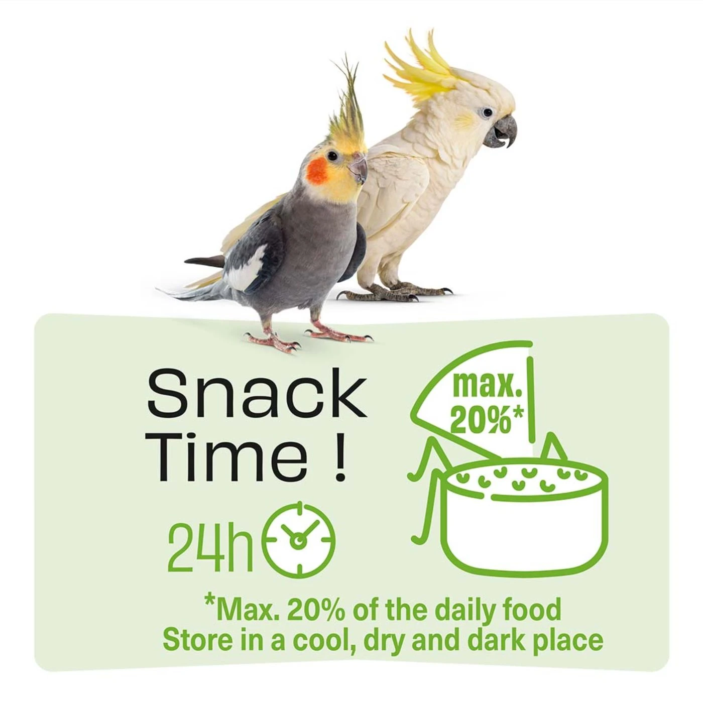 PUUR Twin Pack Cockatoo Parrot Treat Sticks Kiwi & Eucalyptus Feeding Instructions