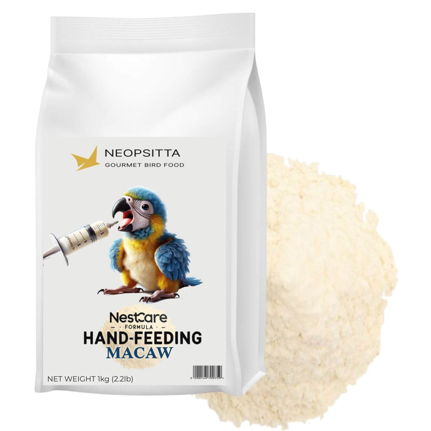 Nest Care Bird Hand Rearing Formula for High-Energy Parrots - 1Kg