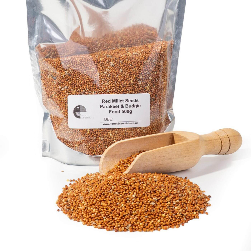 Natural Red Millet Seeds Enrichment Food Topper – Meal Sprinkle for Budgies & Parakeets