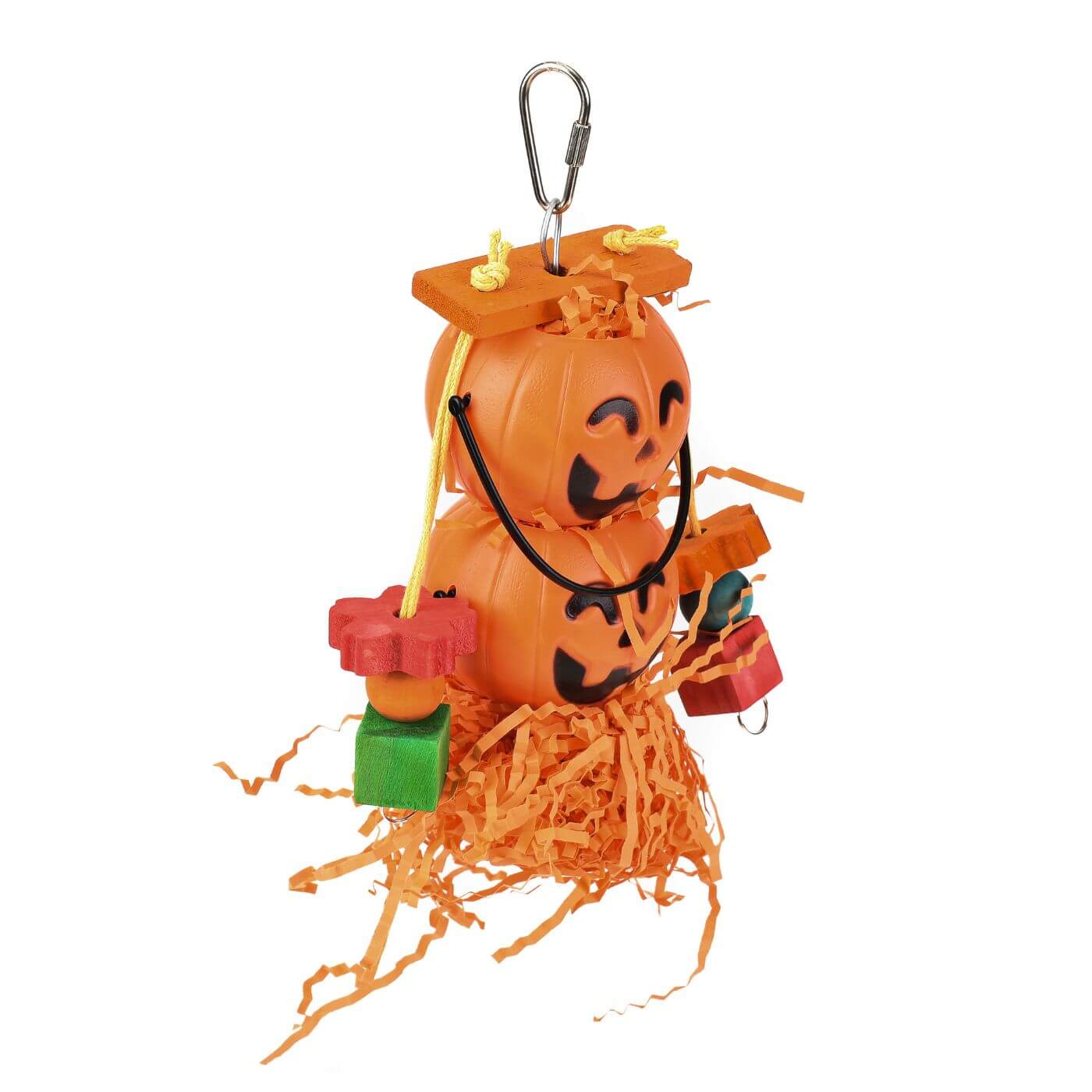 The Pumpkin Twins Hanging Parrot Toy for Halloween