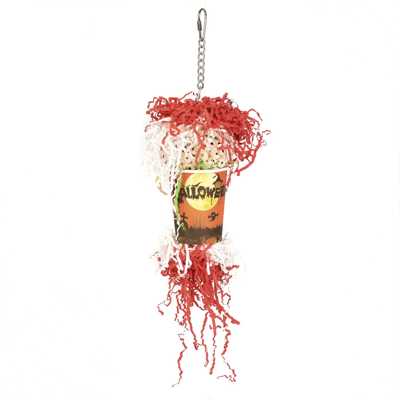 Spooky Crinkle Cup Halloween Bird Toy for Enrichment