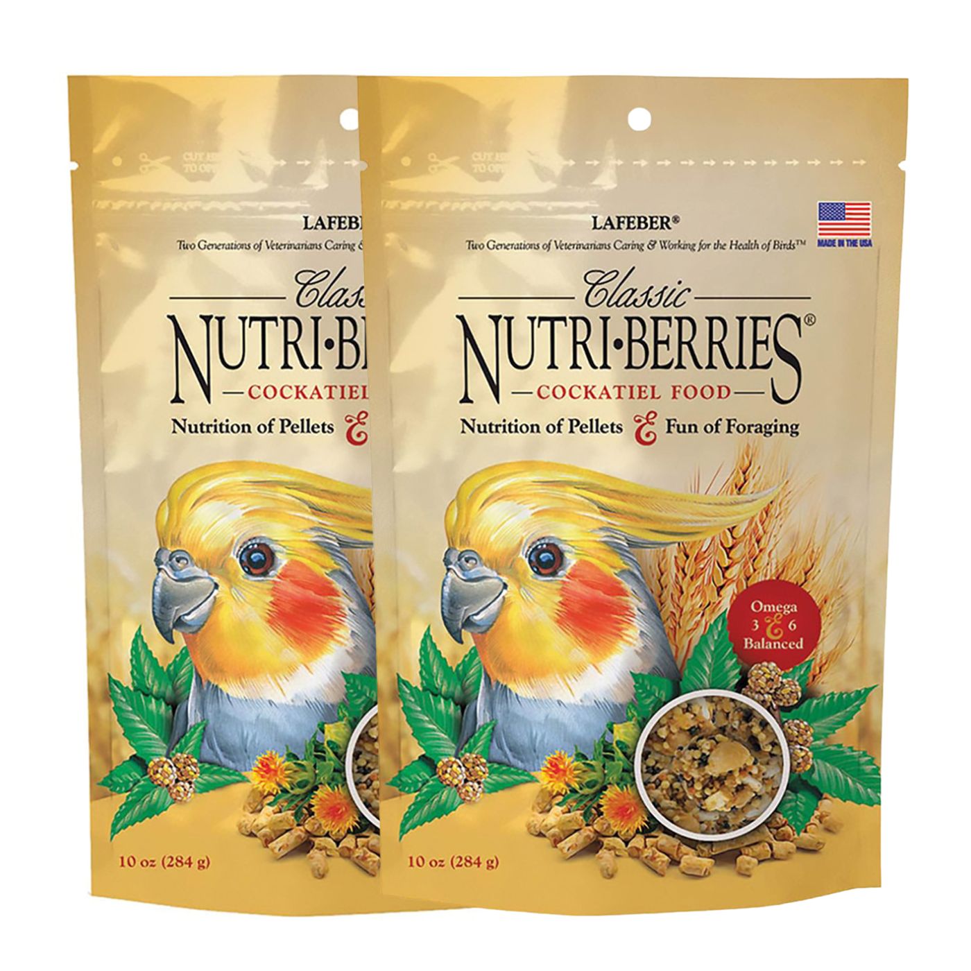 Lafeber NutriBerries Original Complete Cockatiel Food - 284g