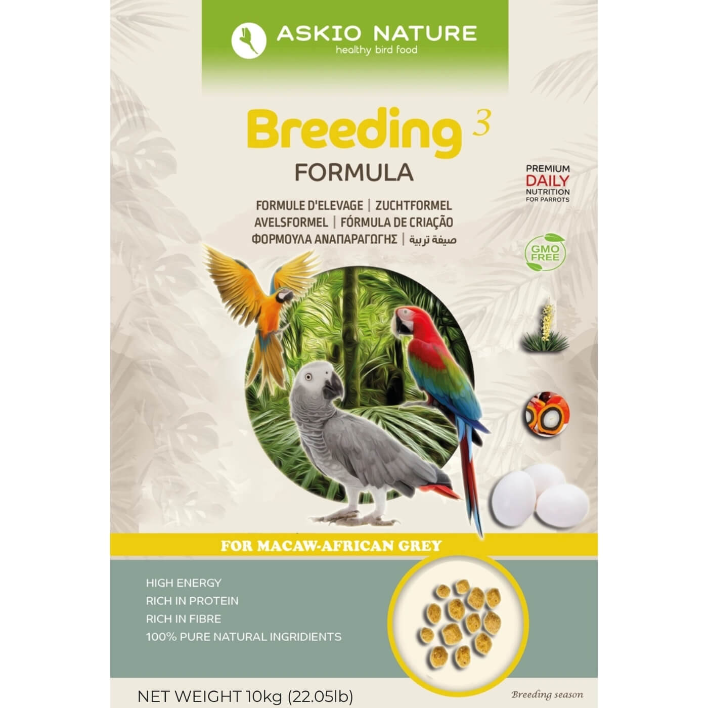 Askio Nature Parrot Breeding 3 Food Formula 10Kg