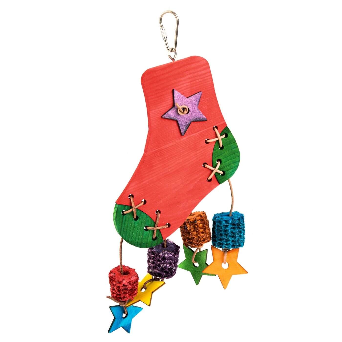 Silly Sock Star Drop Colourful Wooden Bird Toy