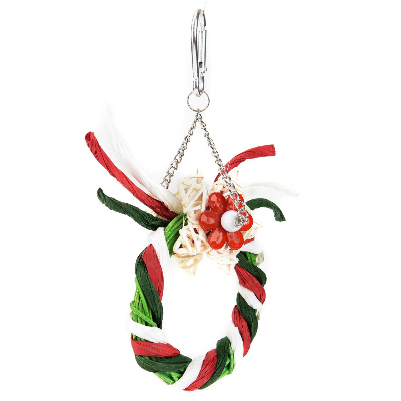 Holiday Deer Wreath Chewable Christmas Bird Toy