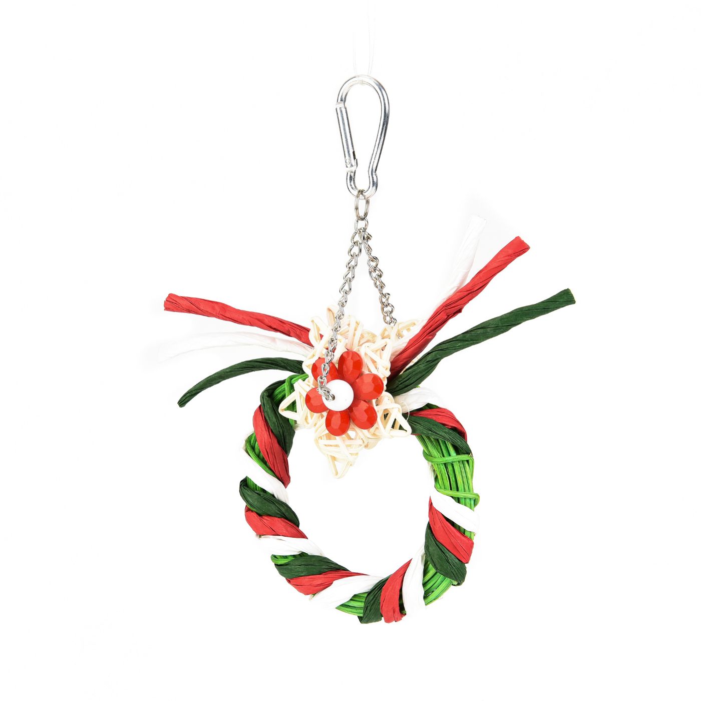 Holiday Deer Wreath Chewable Christmas Parrot Toy