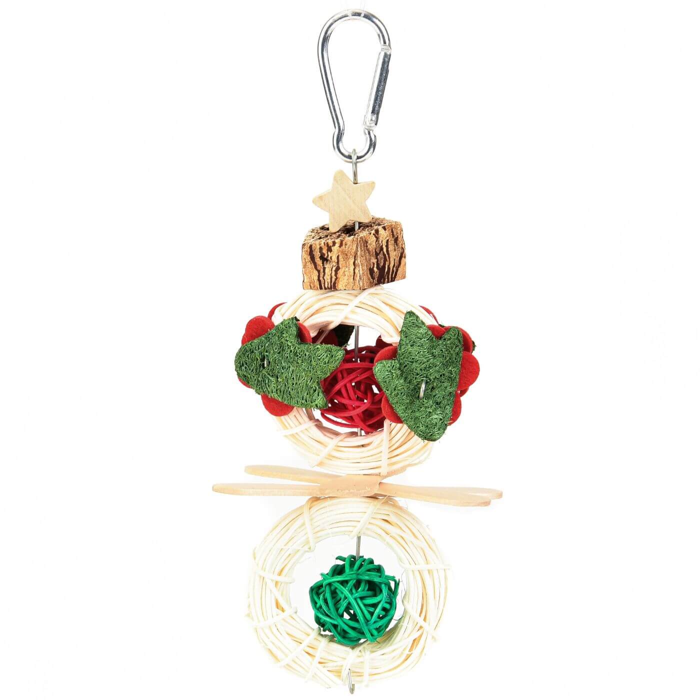 Jolly Snowman Stack Winter Wonderland Christmas Parrot Toy