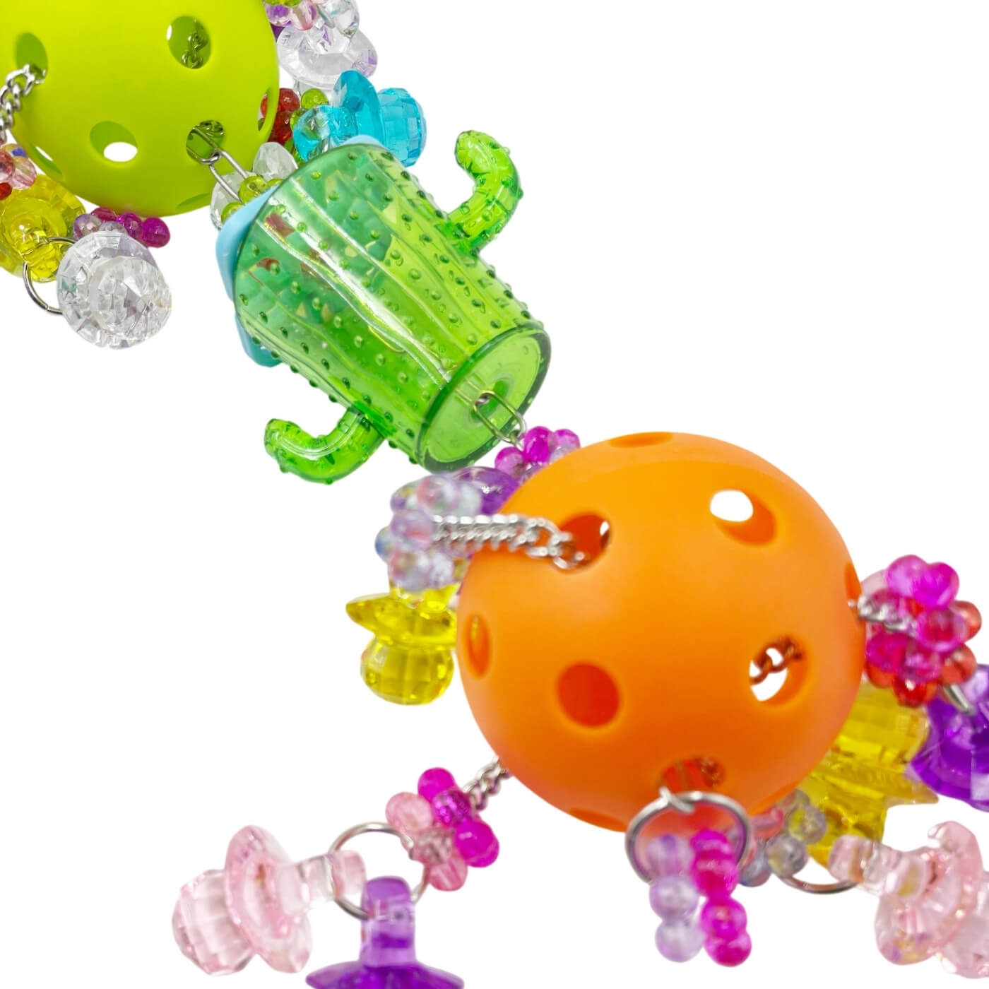 Double Ball Cascade Acrylic Parrot Toy