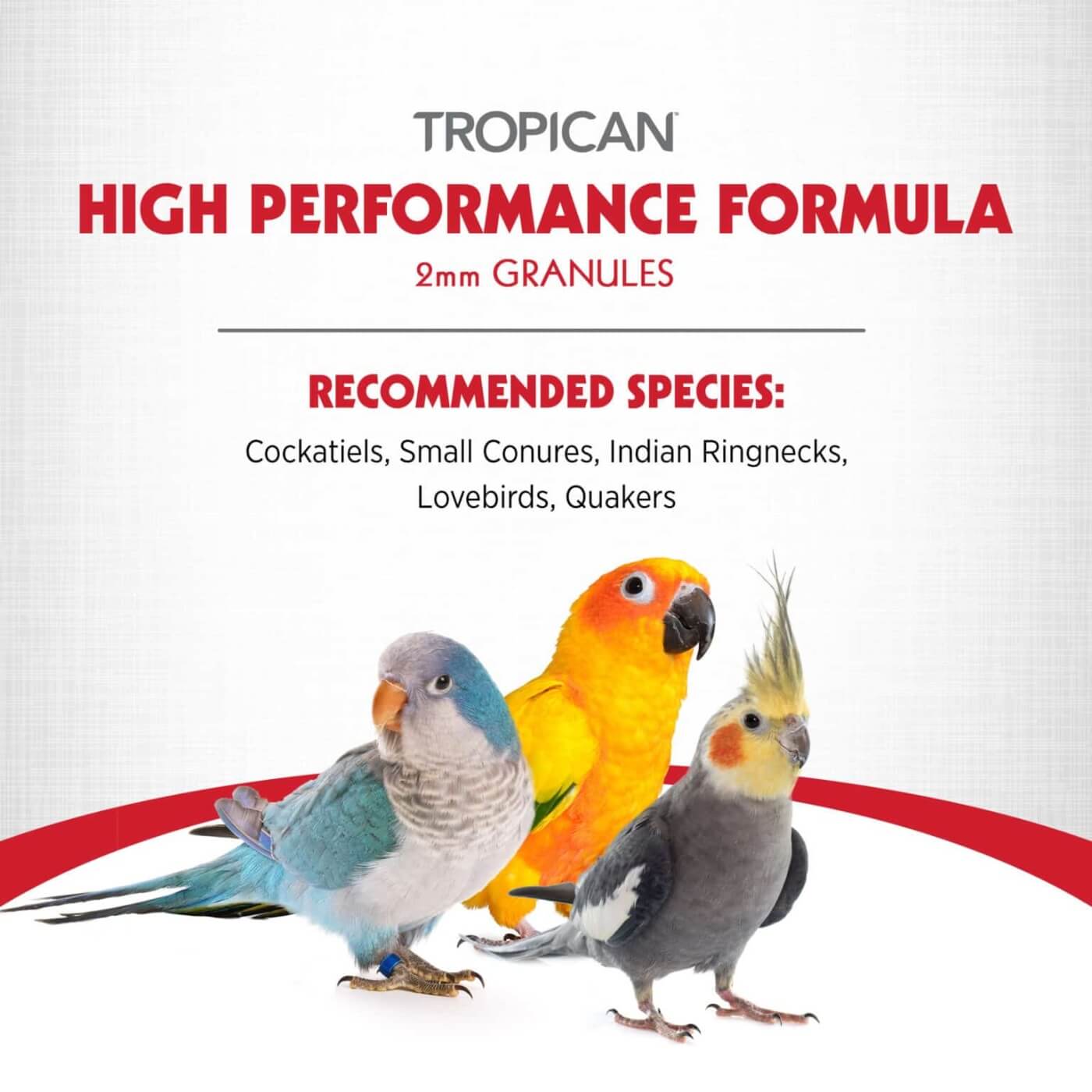 Tropican High Performance 2mm Granules for Small Parrots